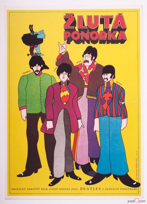 Yellow Submarine, The Beatles, Illustrated Movie Poster