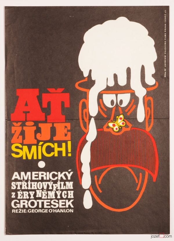 Movie Poster, Anything for Laughs, Dobroslav Foll, 70s Cinema Art