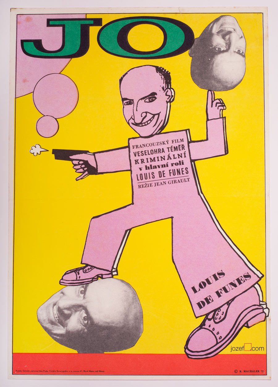 Louis de Funes, Jo, Vintage Film Poster