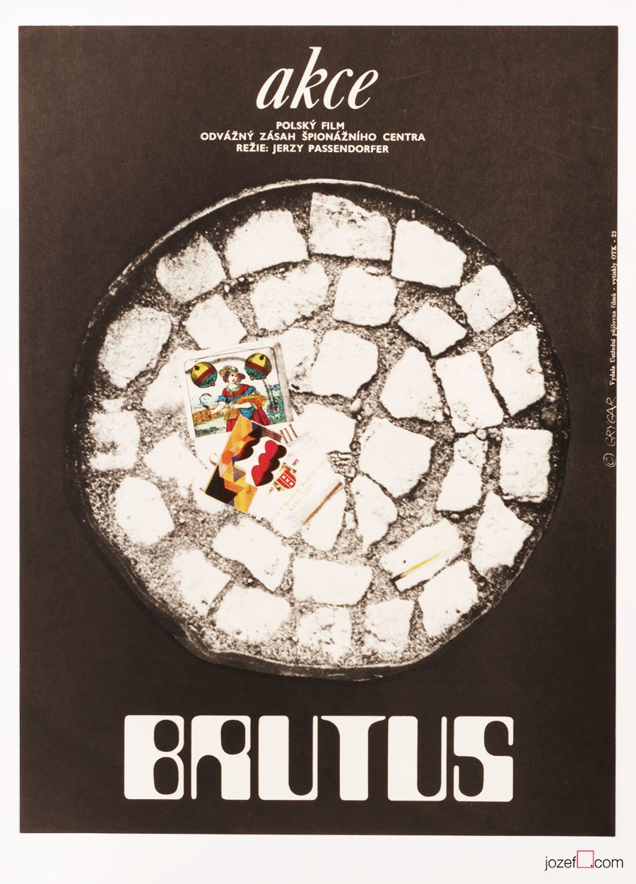 Movie Poster, Operation Brutus, Grygar, 70s Cinema Art
