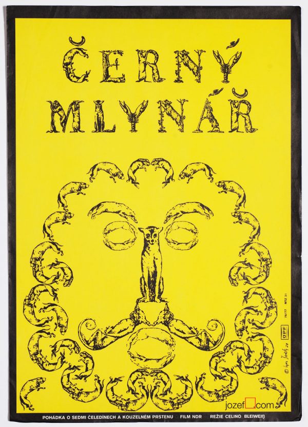 Typography Poster, Black Miller, Igor Sevcik, 70s Cinema Art