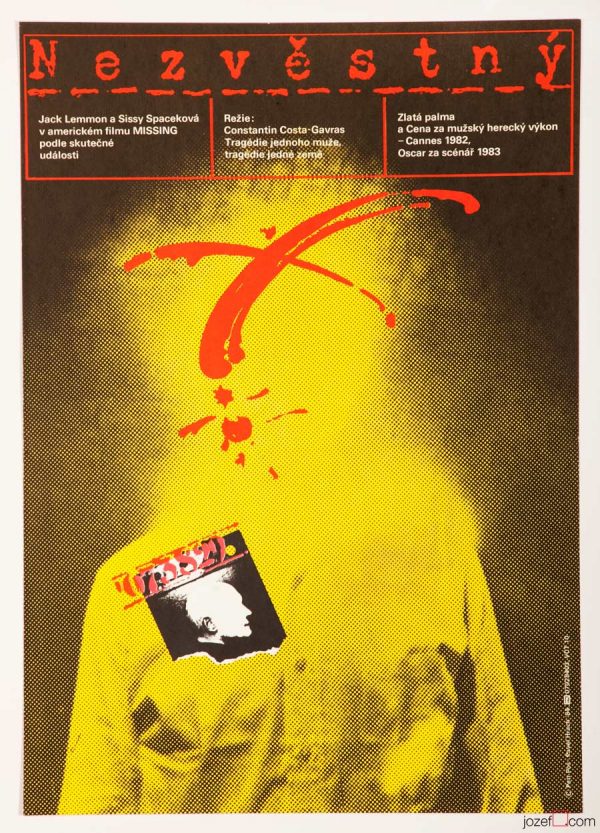 Missing, Jack Lemmon, 80s Movie Poster