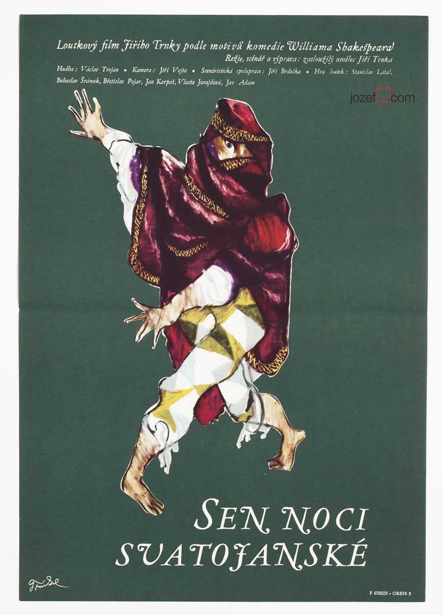 A Midsummer Night's Dream Movie Poster, 50s Cinema Art
