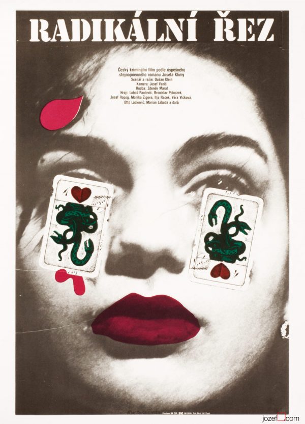 Movie Poster, Radical Cut, Karel Teissig, 1980s Graphic Design