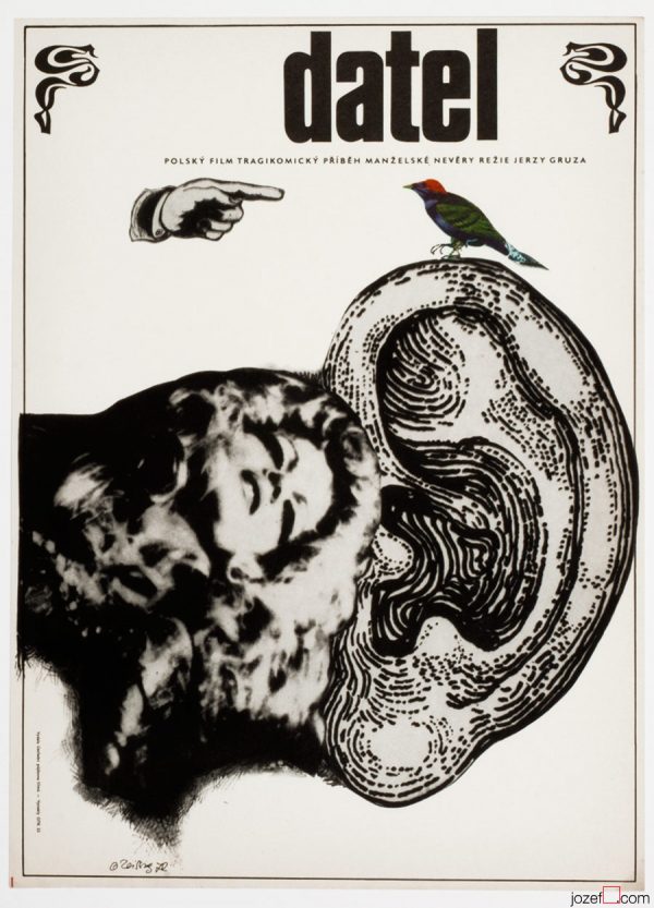 The Woodpecker Movie Poster, Karel Teissig Artwork