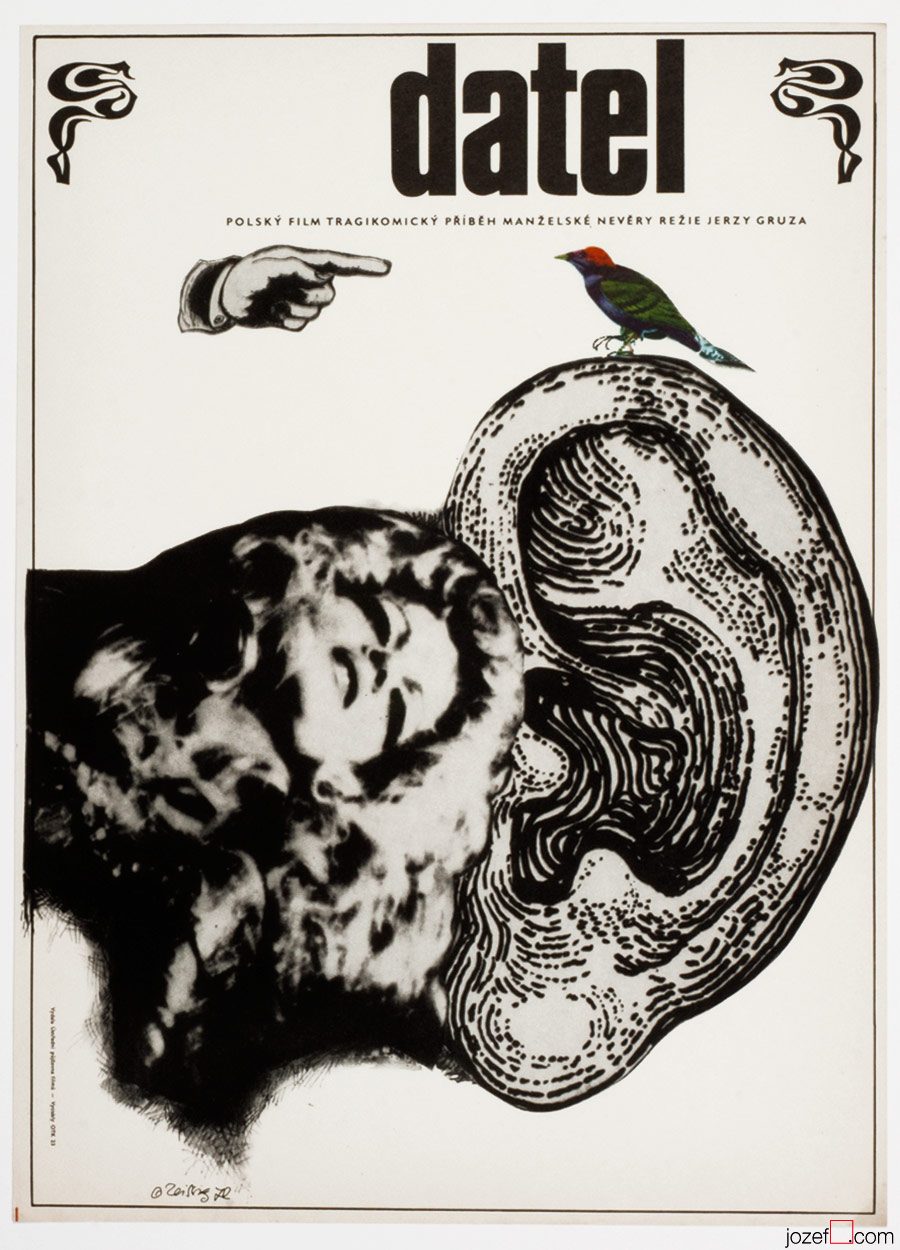 Movie Poster, The Woodpecker, Karel Teissig Artwork