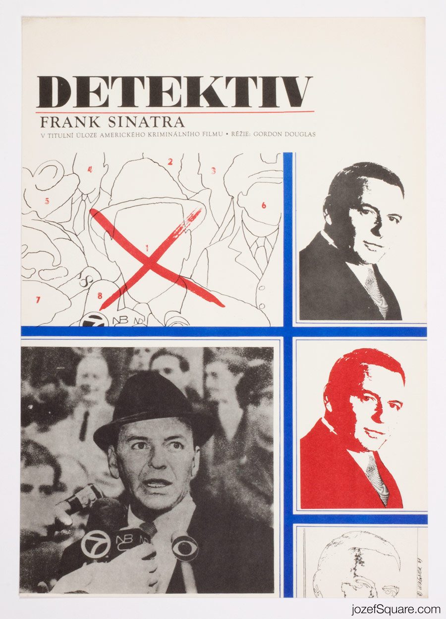 The Detective Movie Poster, Frank Sinatra, 60s Artwork