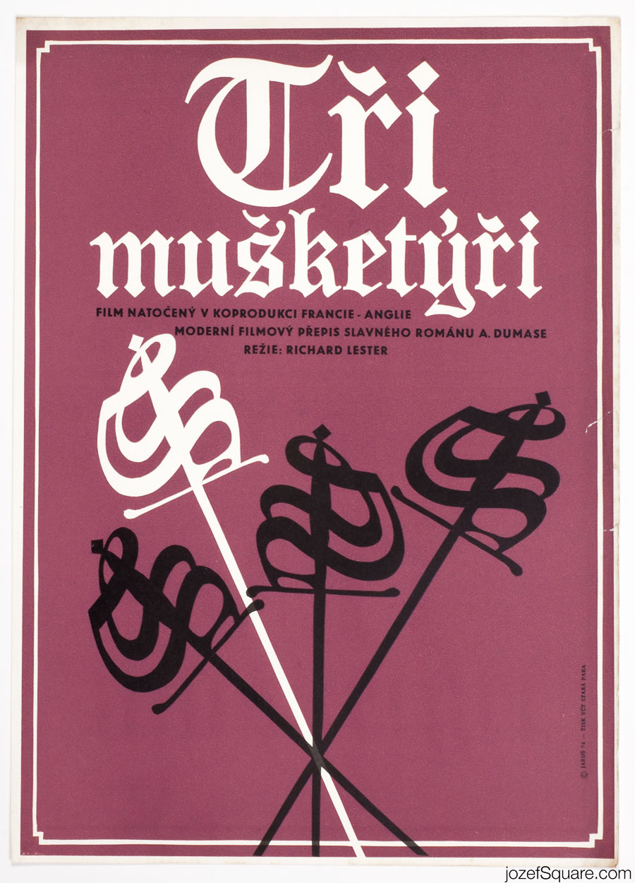 The Three Musketeers Movie Poster, Minimalist Poster Art