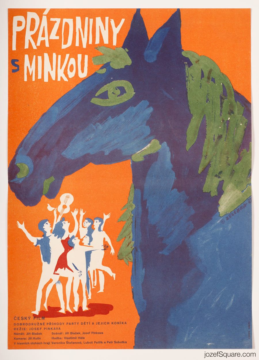 Kids Movie Poster, Holiday With Minka, 60s Poster Art