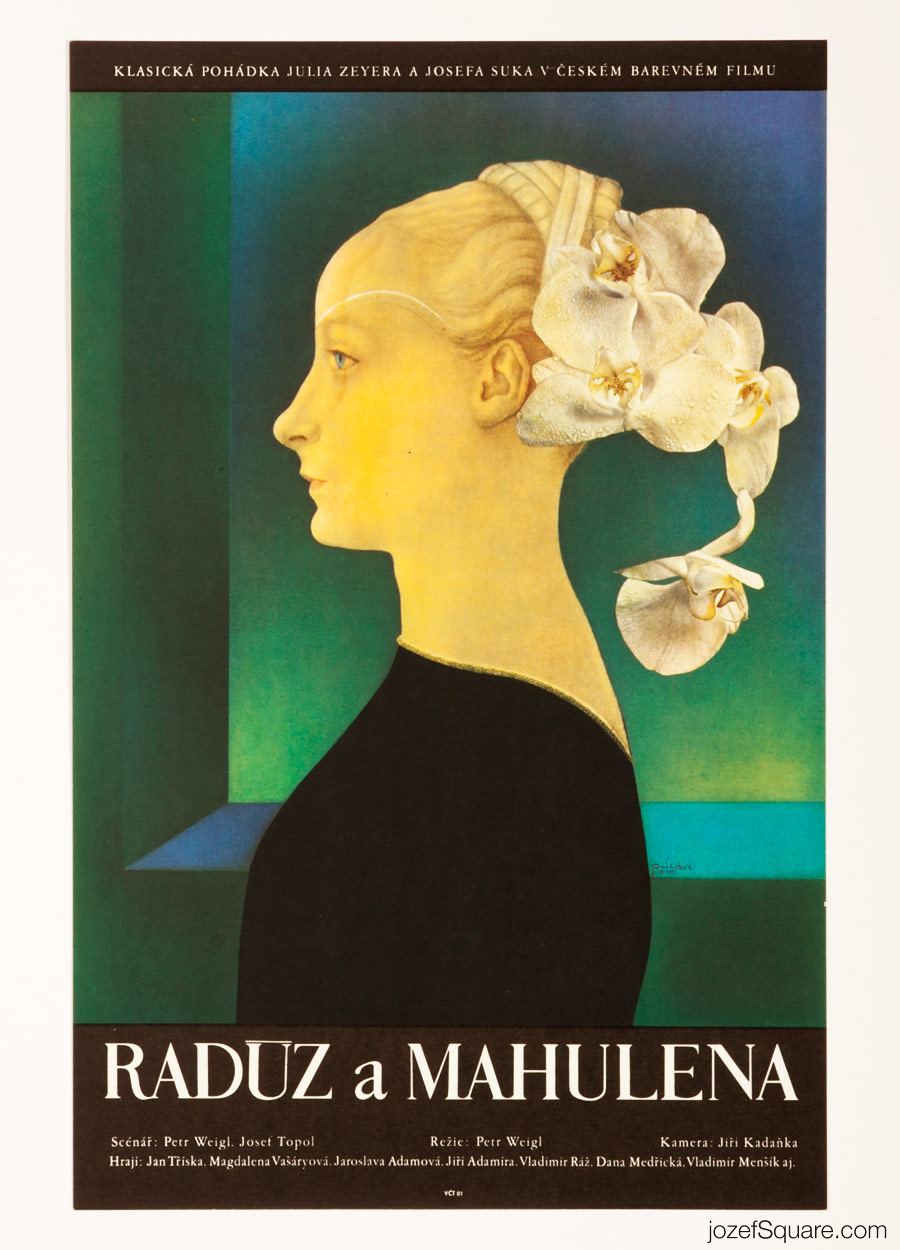 Raduz and Mahulena Movie Poster, 70s Poetic Poster Art