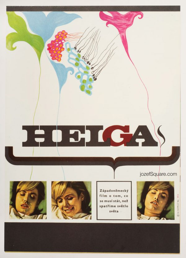 Helga Movie Poster, West German Documentary, 60s Poster