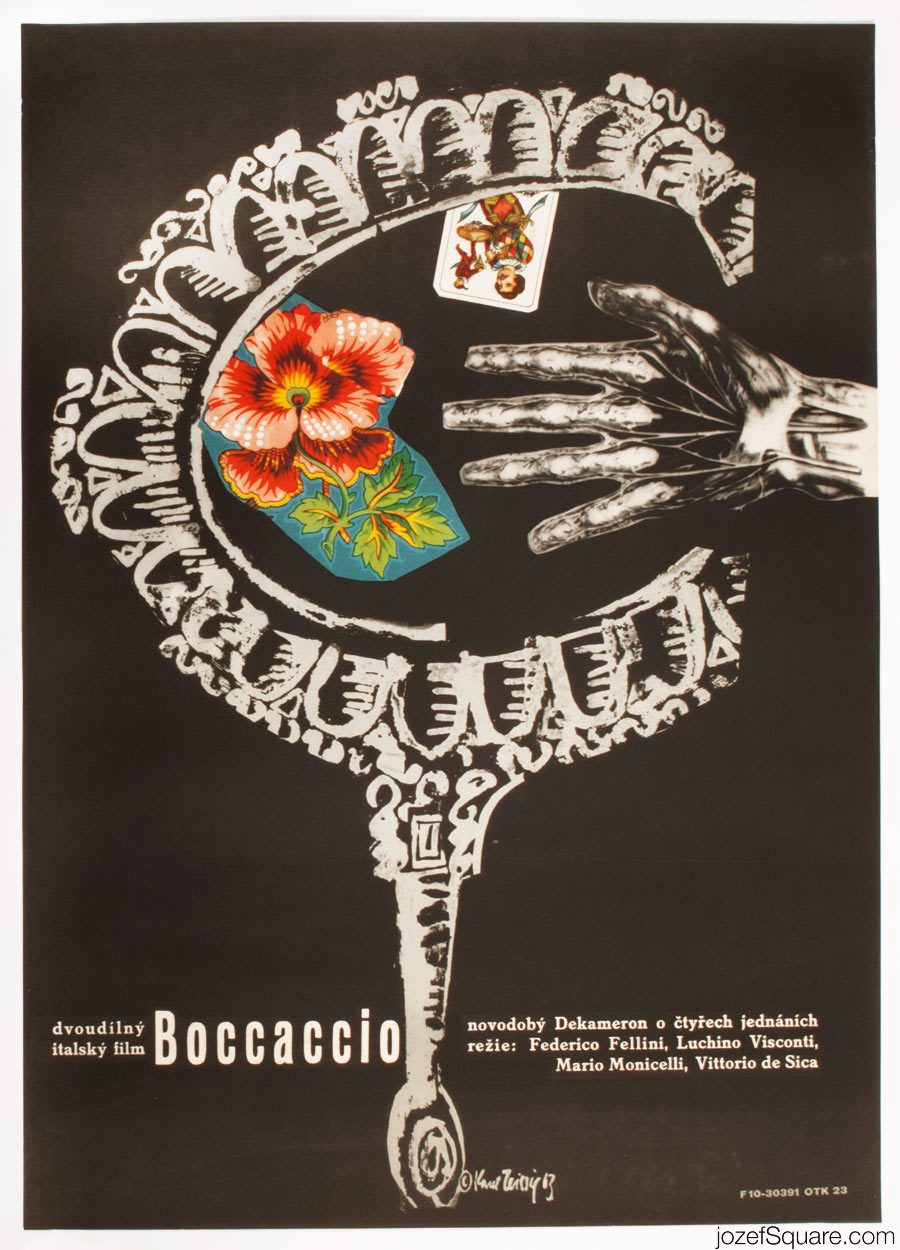 Boccaccio 70 Movie Poster, Karel Teissig Artwork