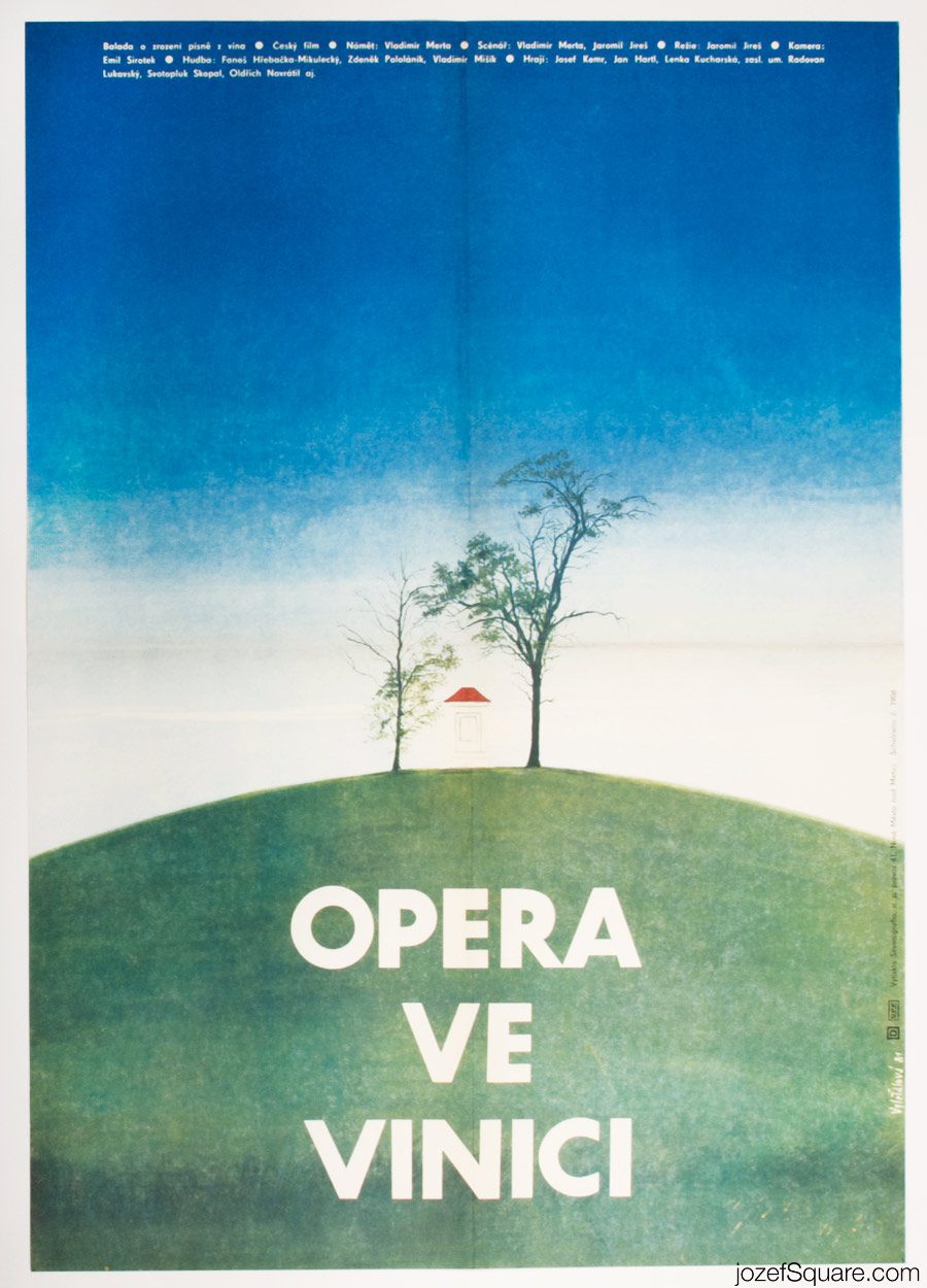 Movie Poster, Vinyard Opera, Olga Polackova-Vyletalova, 70s Cinema Art