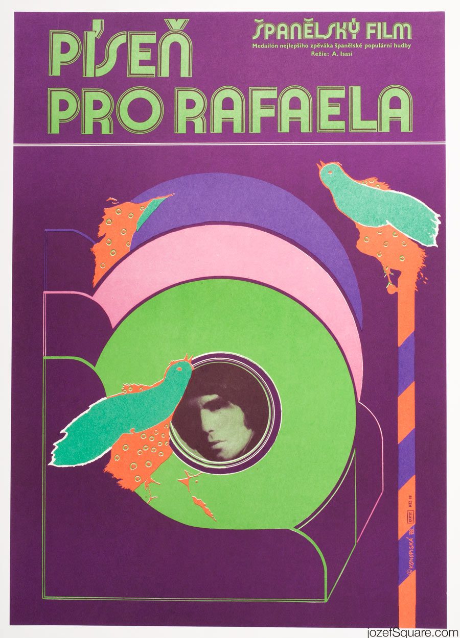 Rafael en Raphael Movie Poster, 70s Abstract Poster Art