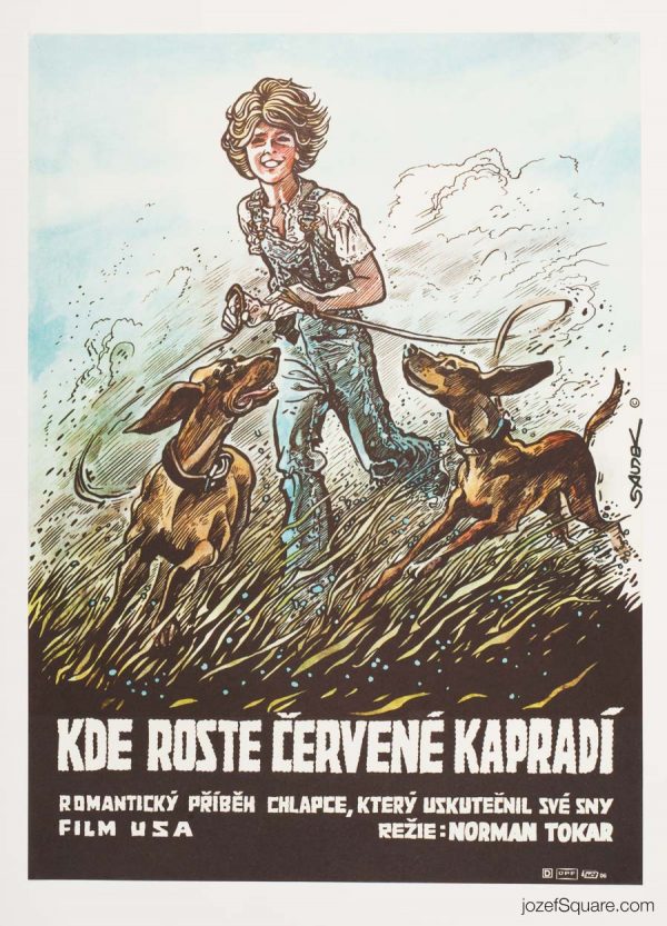 Where the Red Fern Grows Movie Poster, Illustrated Poster Art