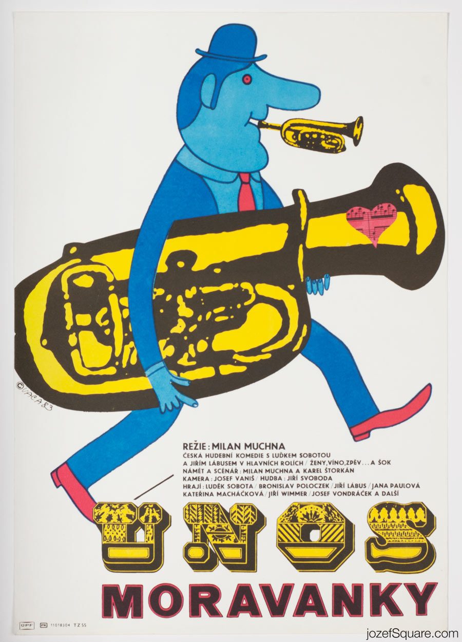 Kidnapping the Moravanka Brass Band Movie Poster, Illustrated Movie Poster, Karel Vaca