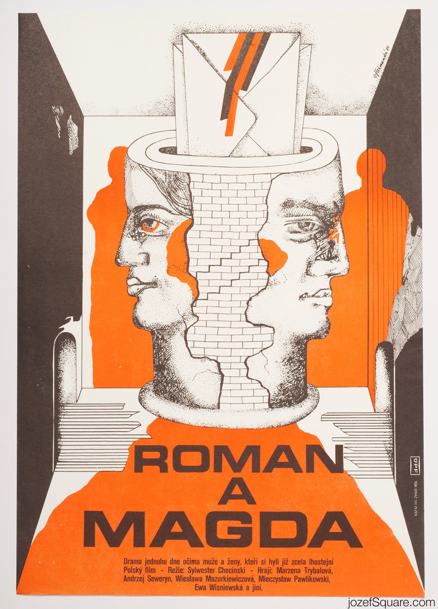 Roman and Magda Movie Poster, Surreal Poster Art