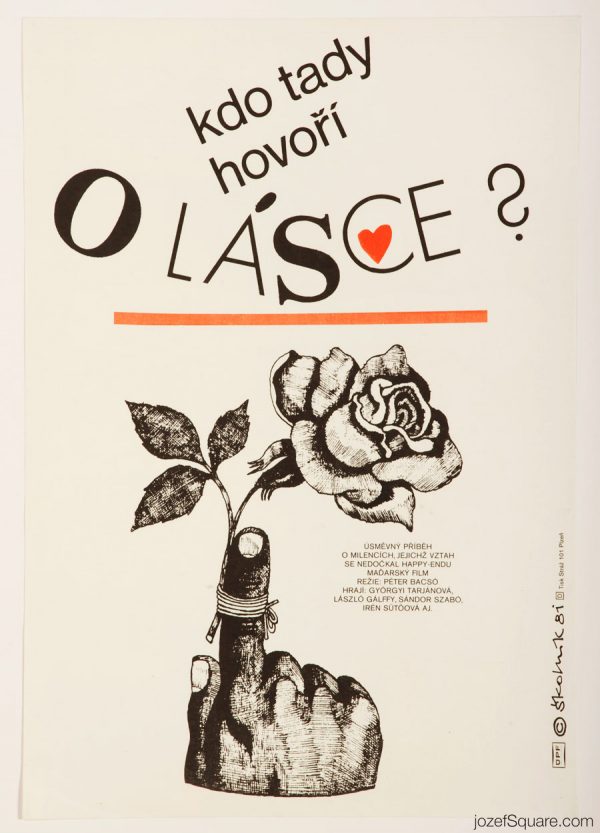 Who Talks About Love Here Movie Poster, Illustrated Poster Art