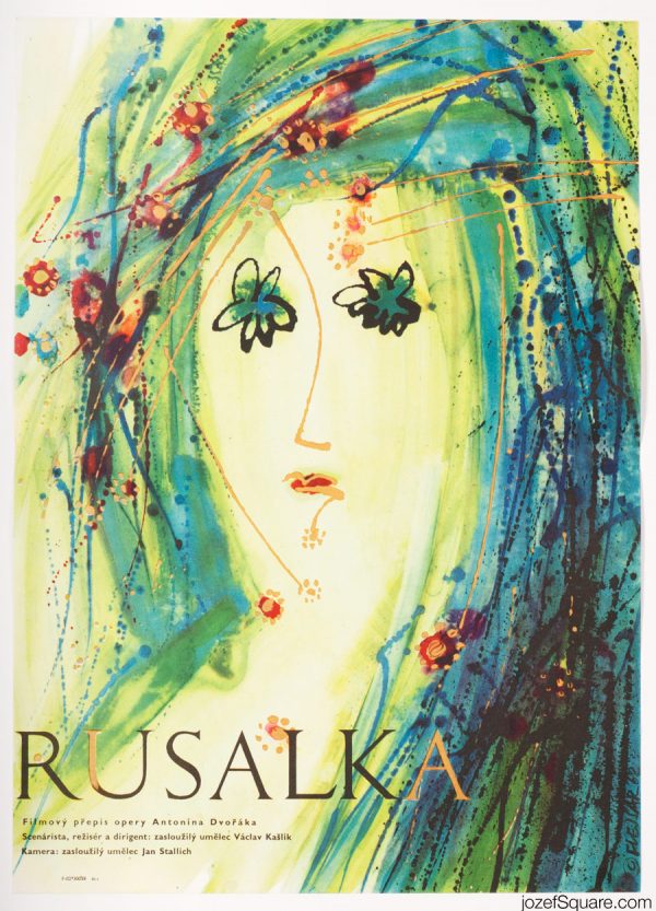 Rusalka Movie Poster, 60s Kids Poster Art