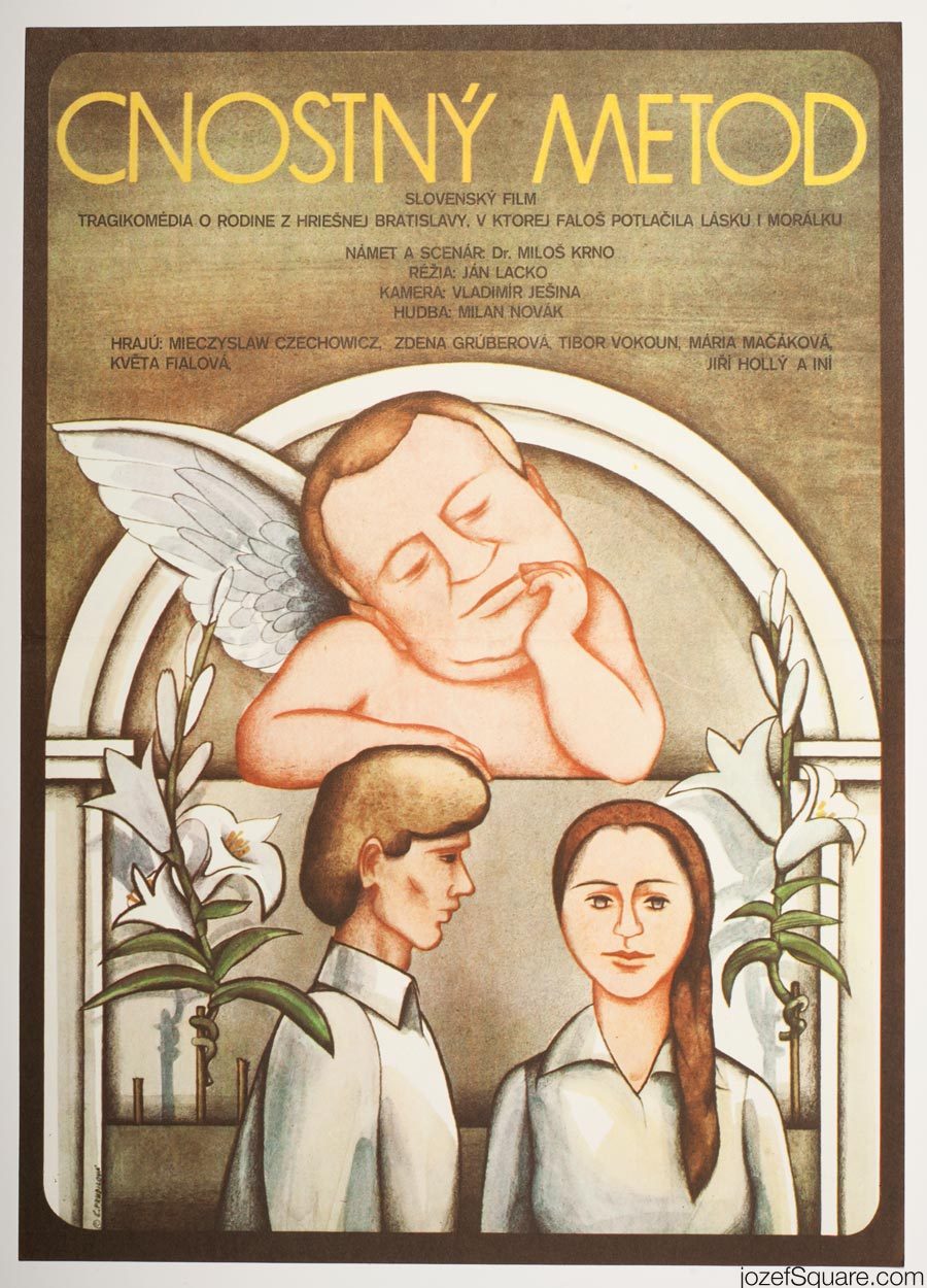 Virtuous Methodius Movie Poster, 70s Illustrated Poster Art