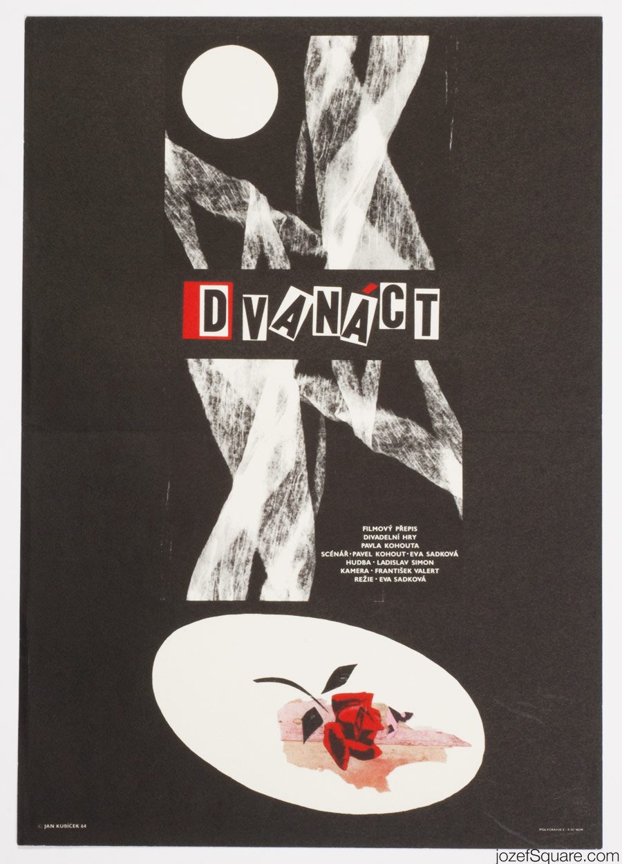 Twelve With an Idea Movie Poster, Jan Kubicek, 60s Artwork