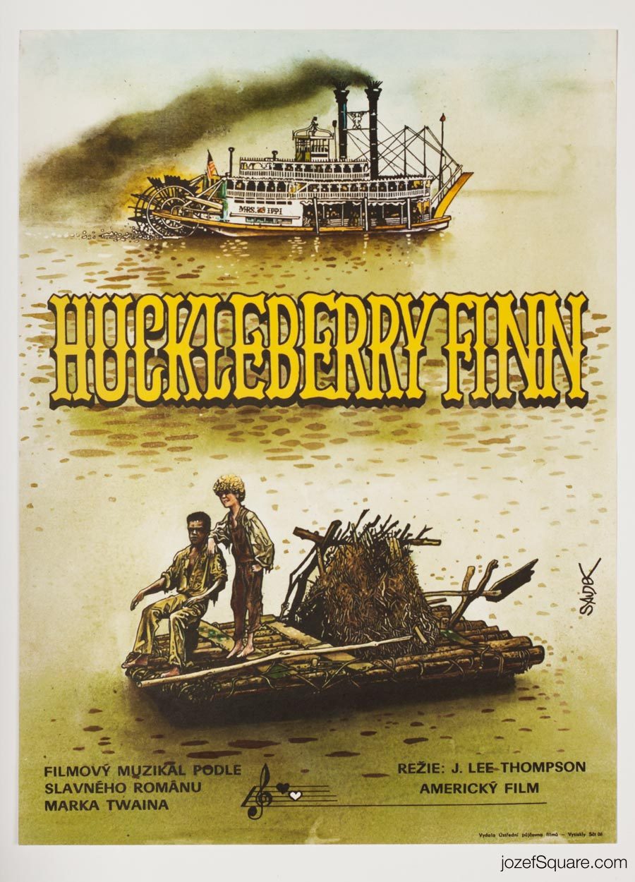 Huckleberry Finn Movie Poster, Mark Twain