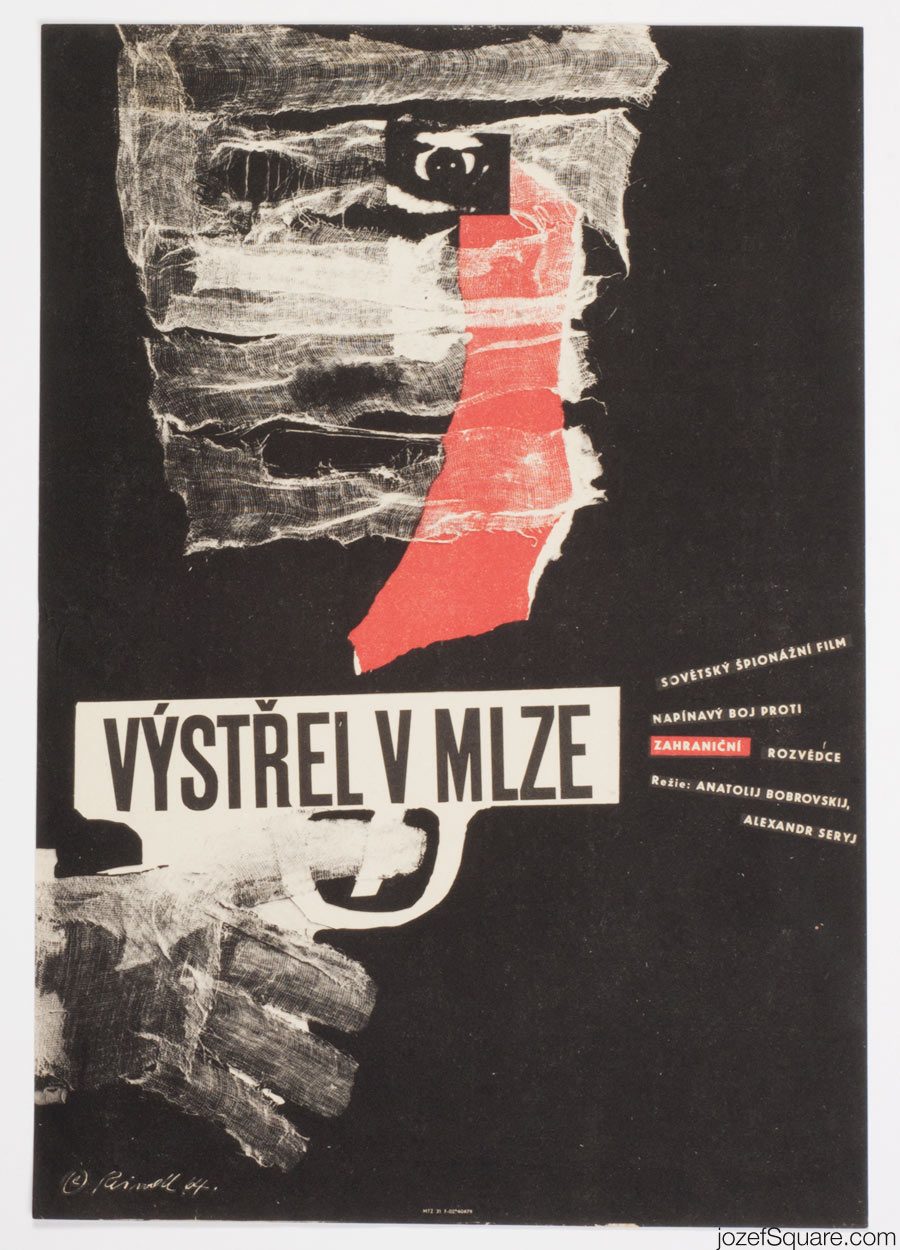 Shot in the Mist Movie Poster, Milos Reindl, 60s Artwork