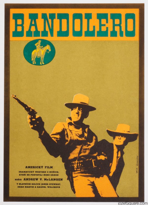 Bandolero Movie Poster, 60s Western Poster Art