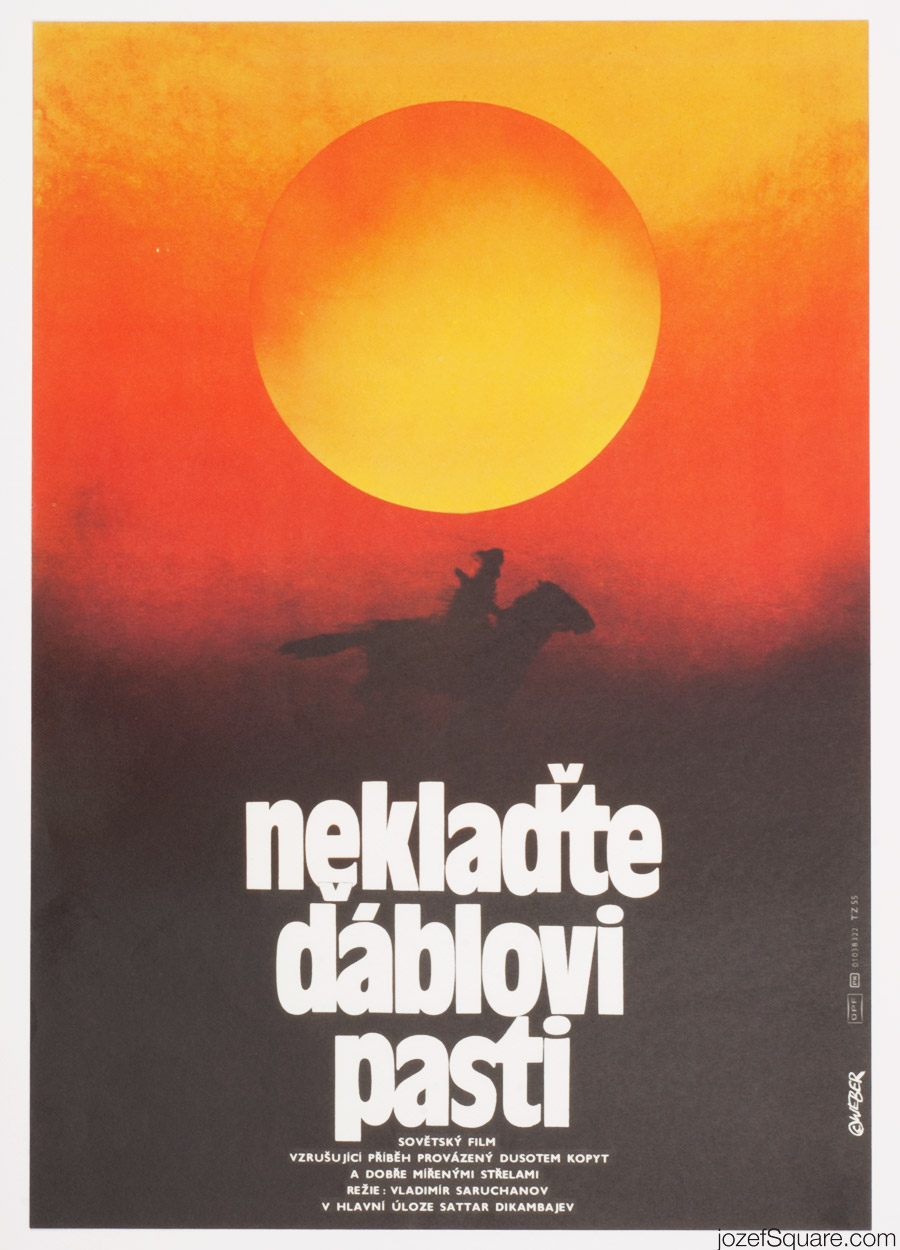 Minimalist Movie Poster, No Traps for Devil, Jan Weber, 1980s Graphic Design