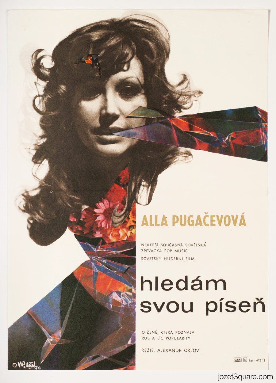 A Woman That Sings Movie Poster, 70s Collage Artwork