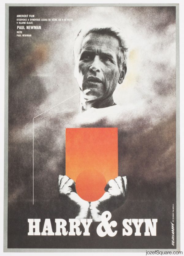 Harry and Son Movie Poster, Paul Newman, Abstract Poster Artwork