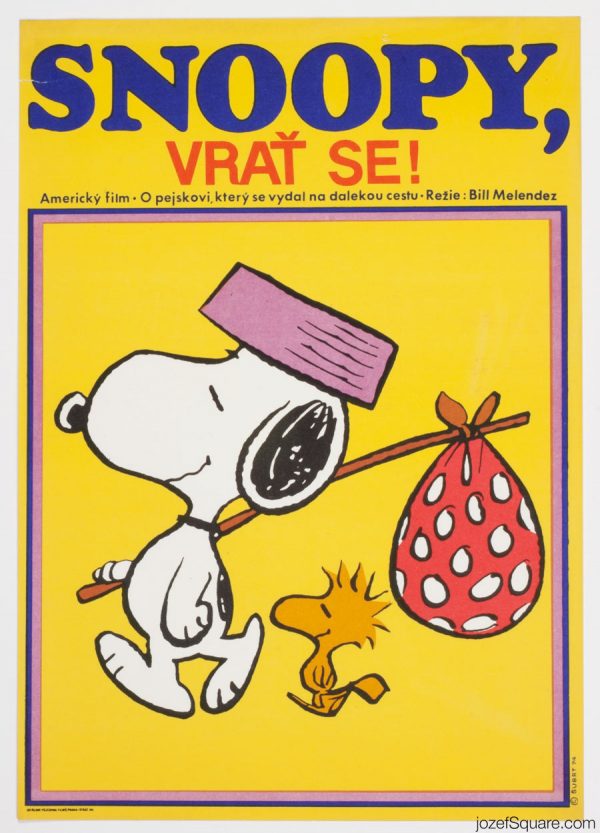 Snoopy Come Home, Kids Movie Poster, 70s Artwork