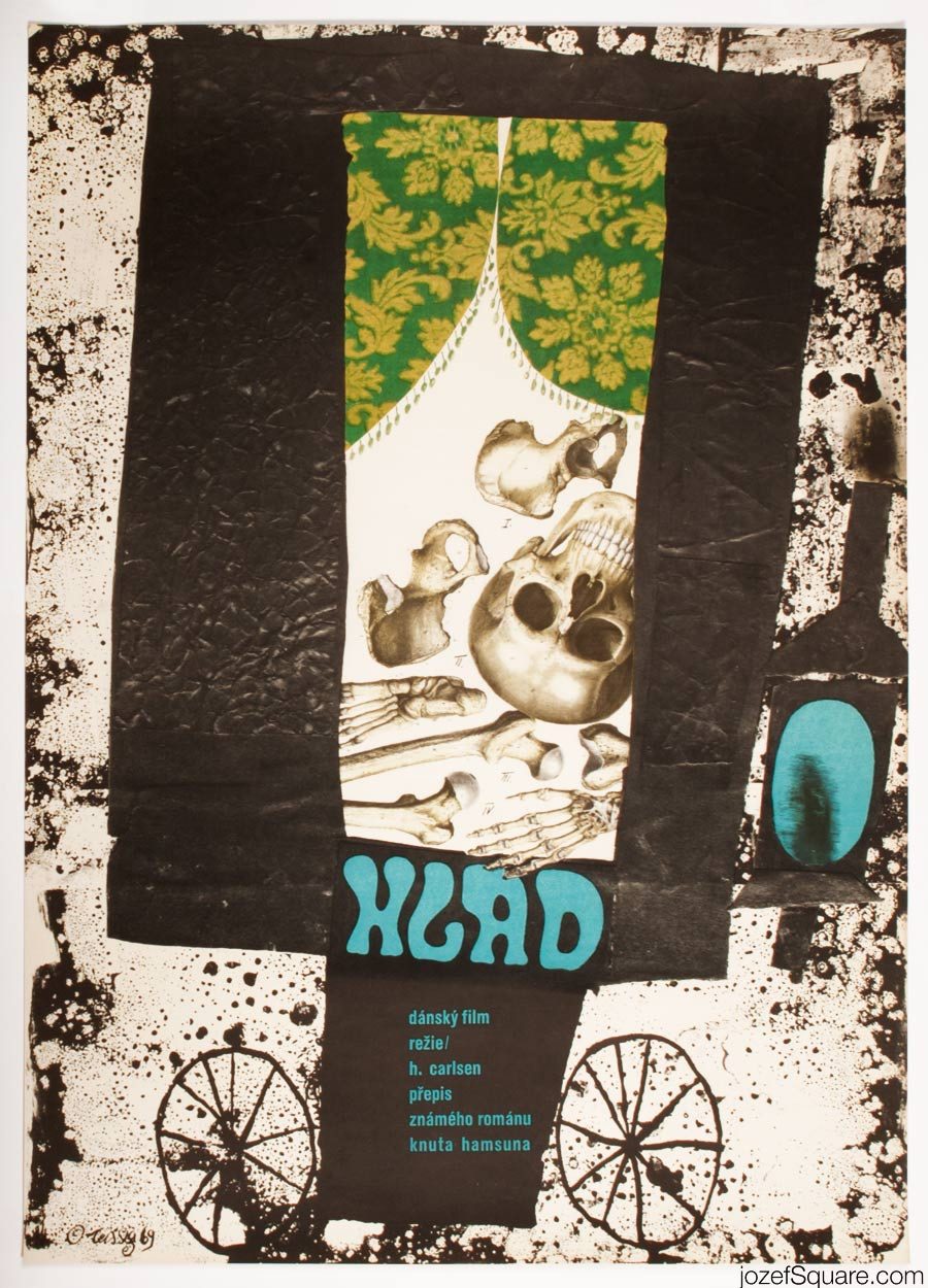 Karel Teissig Movie Poster, Hunger, 60s Cinema Art