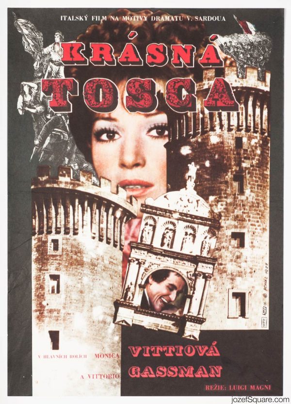 Tosca Movie Poster, Monica Vitti, Vittorio Gassman