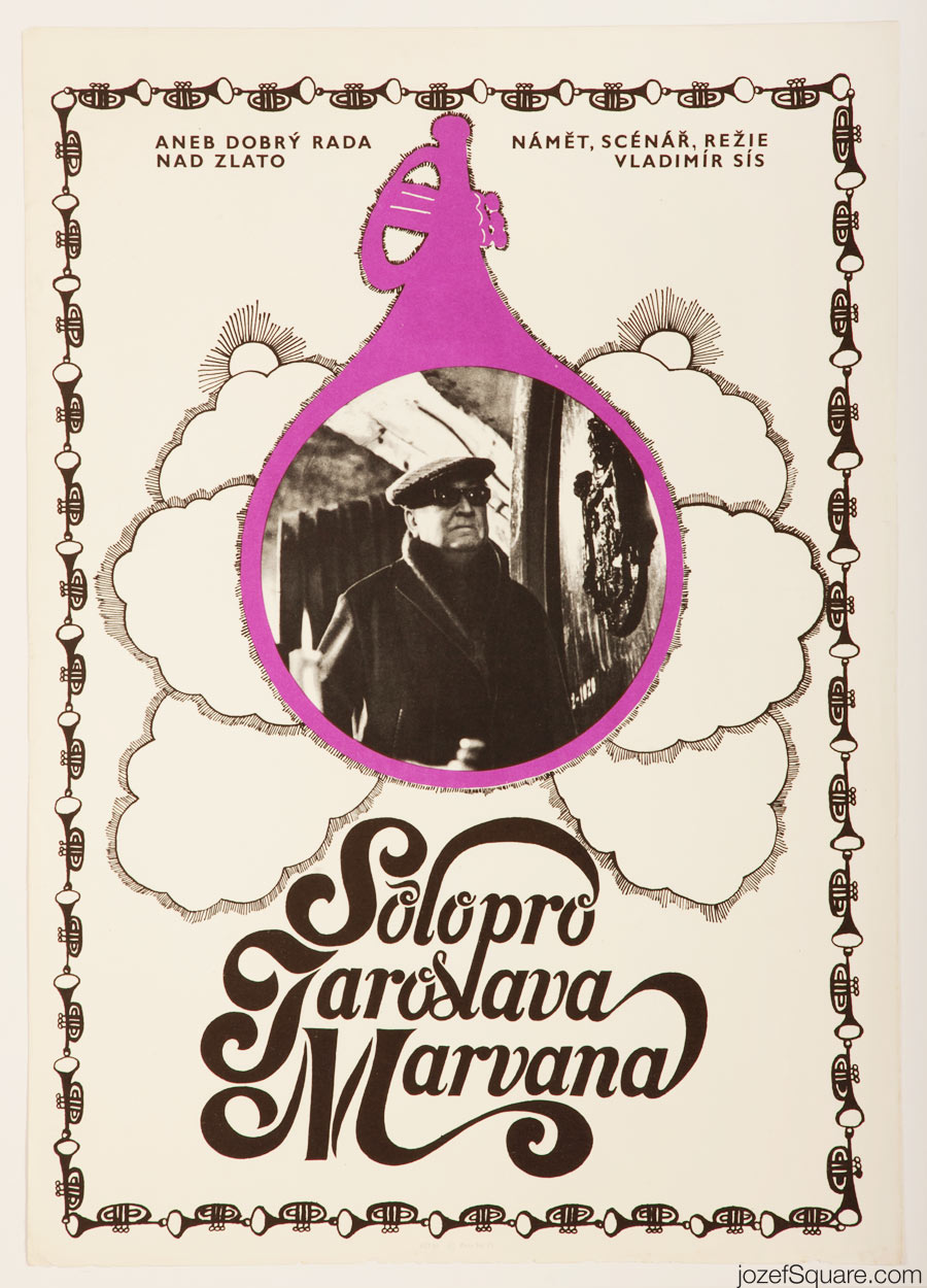 80s Movie Poster, Solo For Jaroslav Marvan, Petr Sis