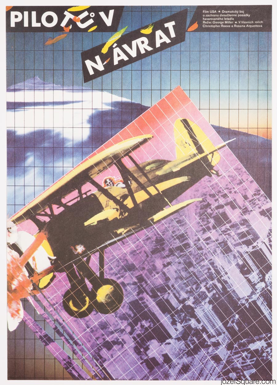 Movie Poster, The Aviator, 80s Abstract Cinema Art