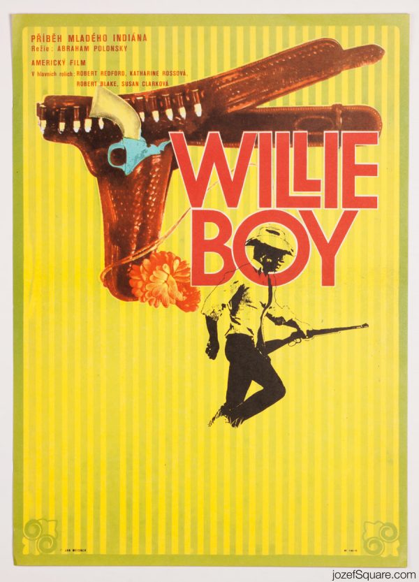 Movie Poster, Tell Them Willie Boy Is Here, Jan Meisner, 1970s Cinema Art