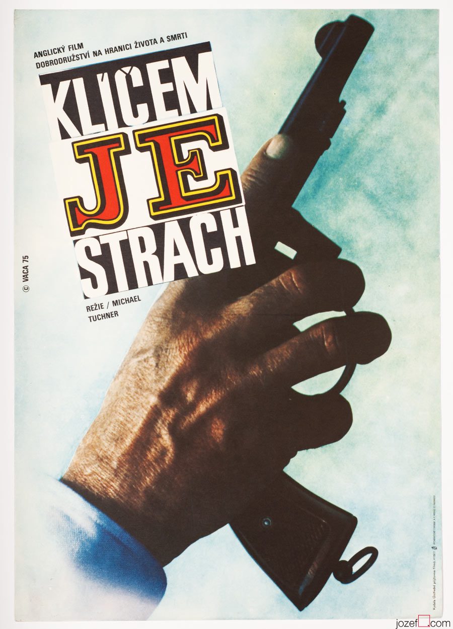 Fear Is the Key Movie Poster, 70s British Cinema, Karel Vaca