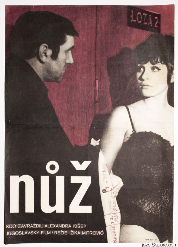 60s Movie Poster, The Knife, Yugoslavian Cinema