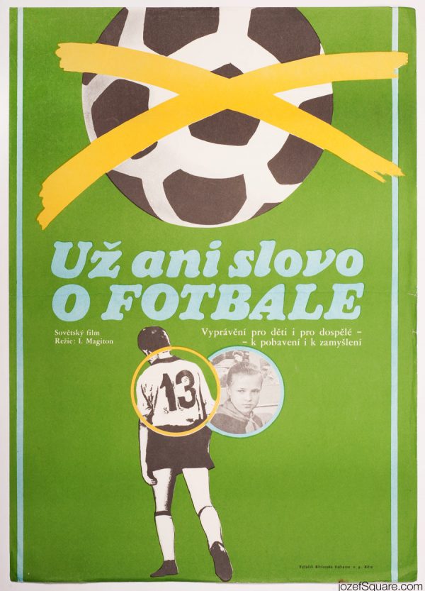 Kids Movie Poster, Enough About Football, 70s Cinema Art