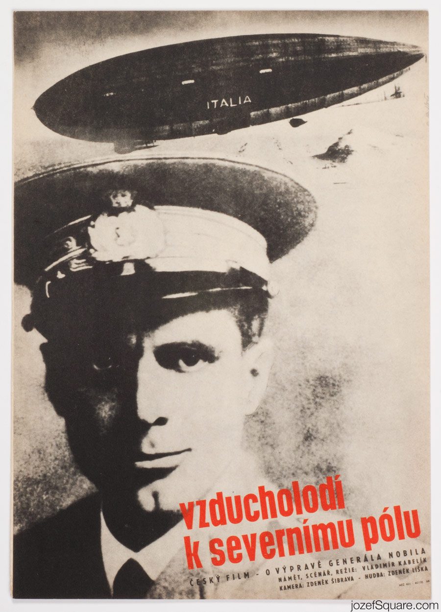Umberto Nobile Movie Poster, 60s Cinema Art