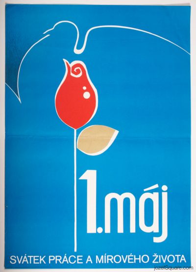 First of May Propaganda Poster, 80s Czechoslovakia