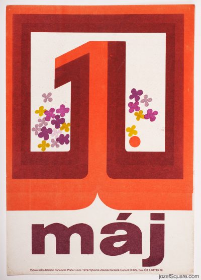 First of May Propaganda Poster, 70s Artwork