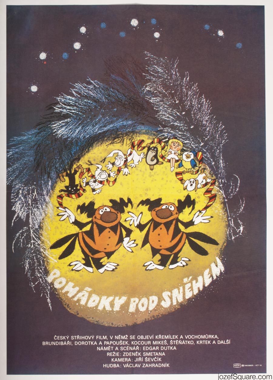 Kids Poster, Fairy Tales Underneath the Snow, 80s Cinema Art