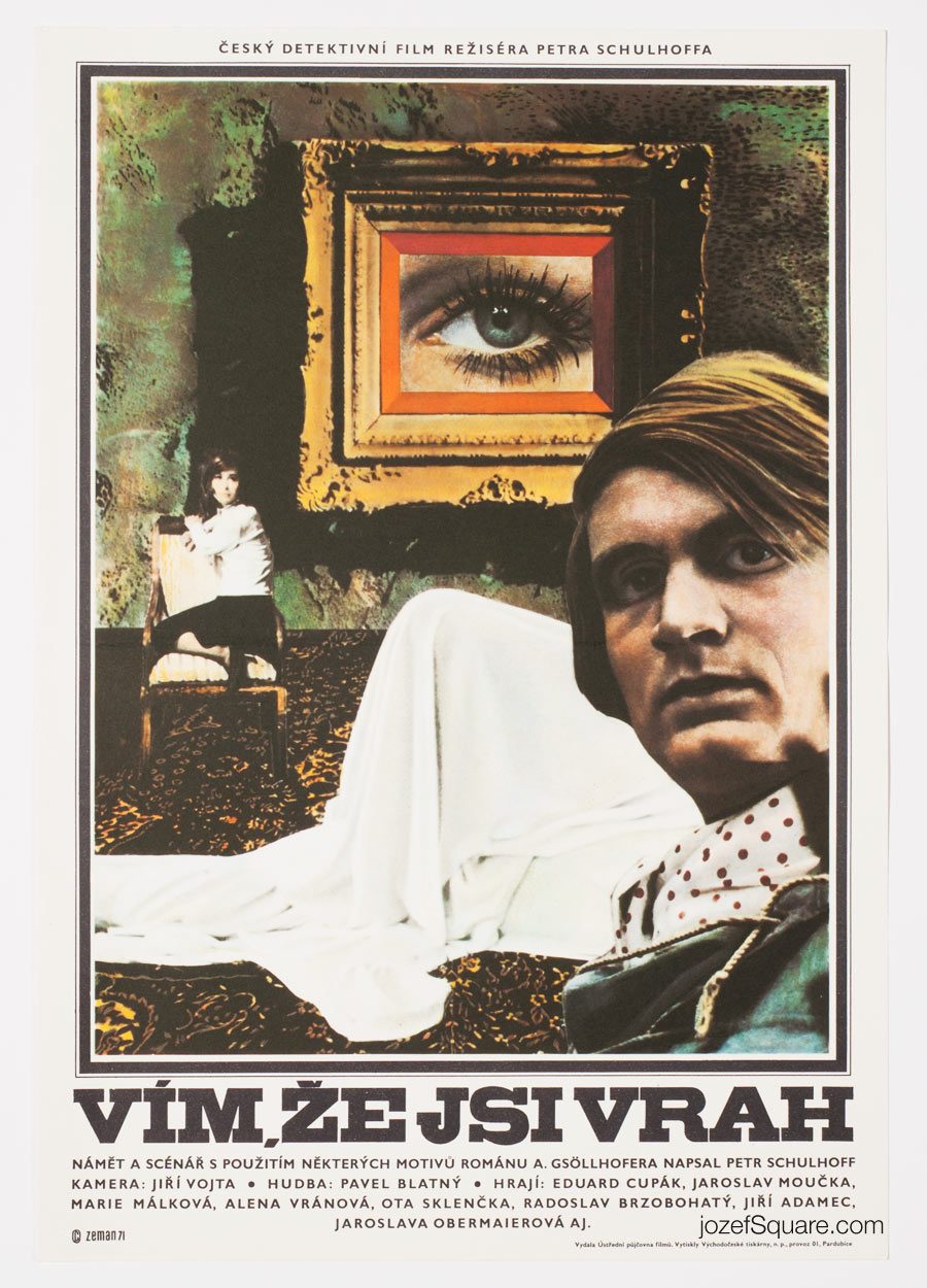 Movie Poster, I Know You Are a Killer, 70s Surreal Collage Art