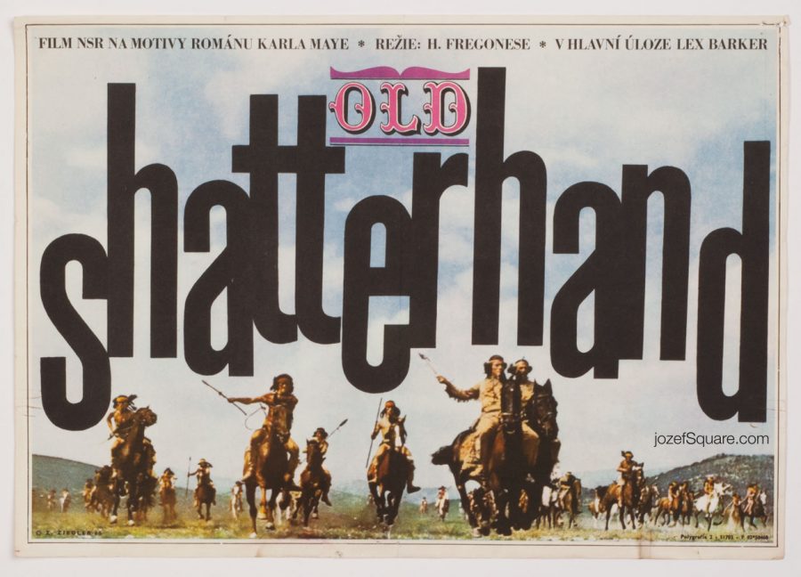 Old Shatterhand Movie Poster, 60s Western Cinema Art
