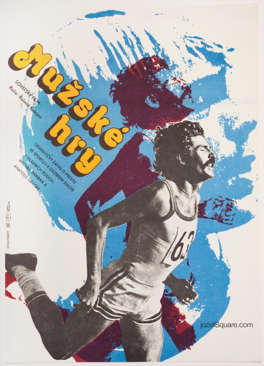 Movie Poster, Men's Games, 70s Cinema Art