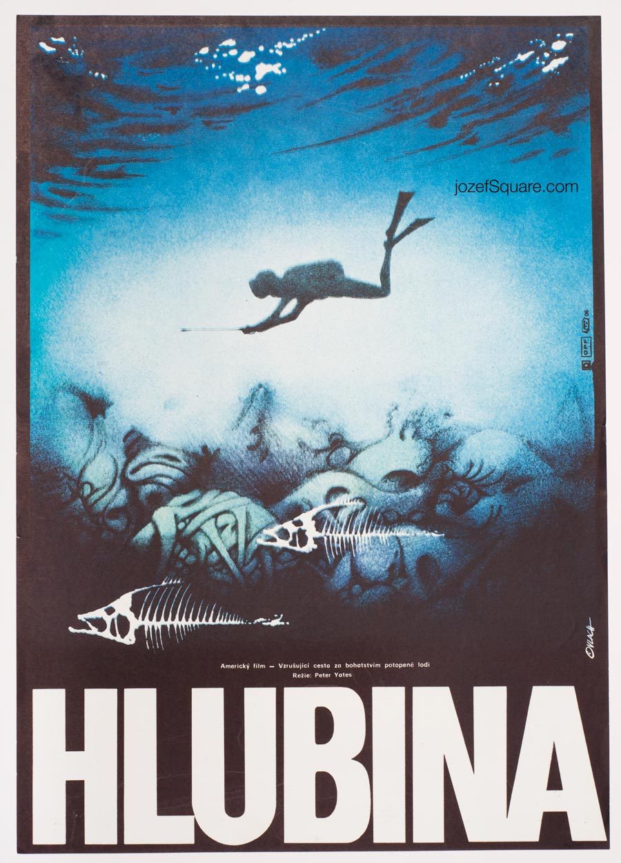 Movie Poster, The Deep, 70s Cinema Art