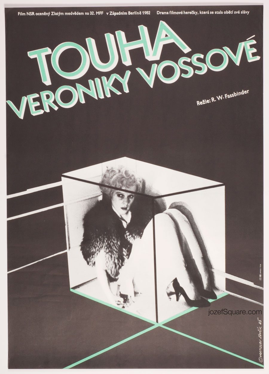 Movie Poster, Veronika Voss, Rainer Werner Fassbinder, 80s Cinema Art
