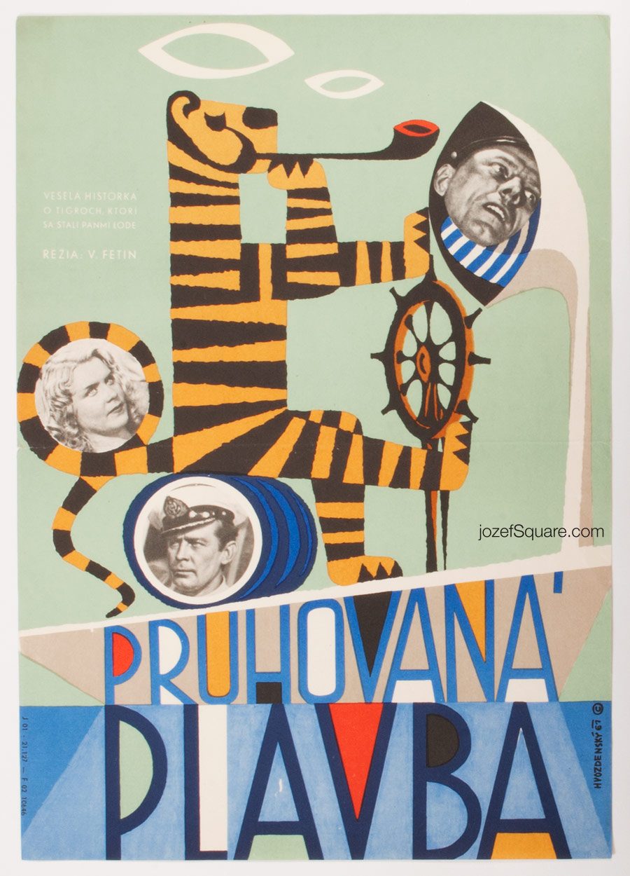 Movie Poster, Striped Trip, Josef Hvozdensky, 60s Art